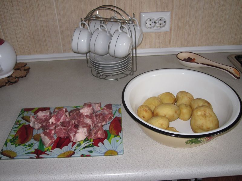 Картошка с мясом в духовке пошаговый рецепт