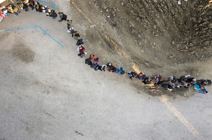Миграционный кризис в Европе: взгляд с беспилотника