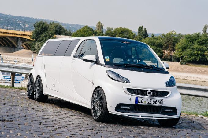 Smart ForTwo превратился в шестиколесный лимузин