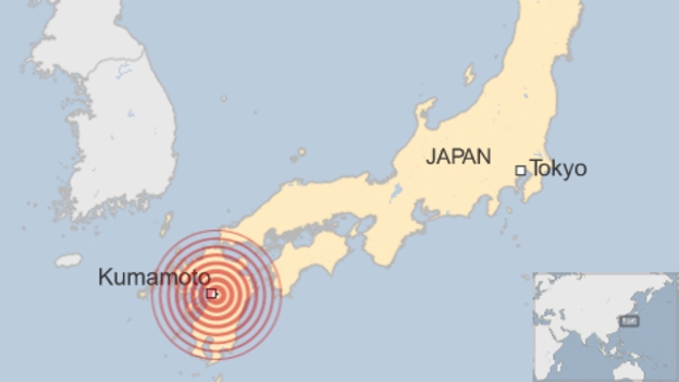 В префектуре Кумамото случилось новое землетрясение