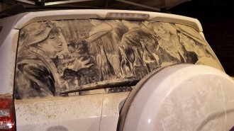 На грязных авто можно красиво рисовать