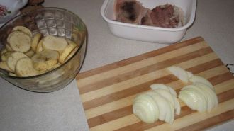 Картофель с мясом по-французски в духовке
